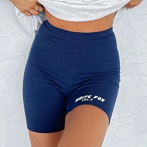 Offstage Ribbed Bike Shorts Space Navy